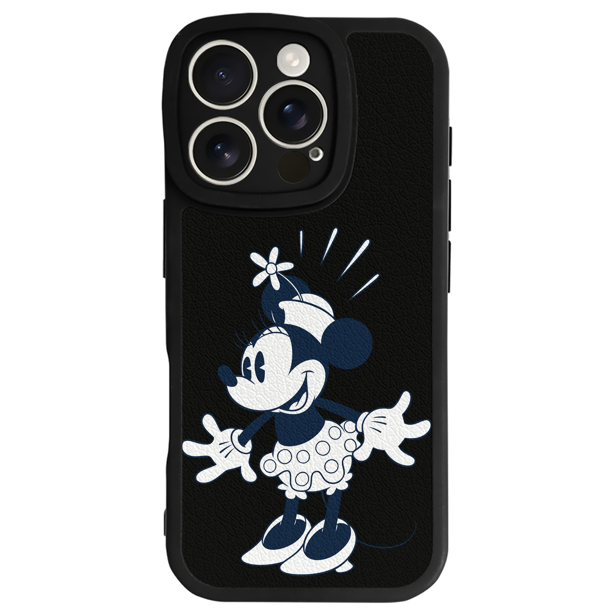 （画像用） ミッキーマウス Mickey Mouse 【iPhone 16シリーズ対応】シリコンスマホケース（レザー調） 材質：シリコン